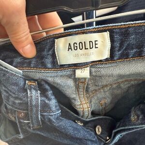 Agolde Dark Blue Denim Jeans